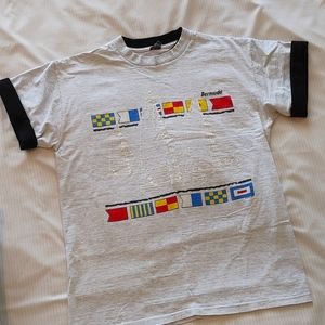 Vintage single stitch Bermuda graphic tee, double collar lined sleeves